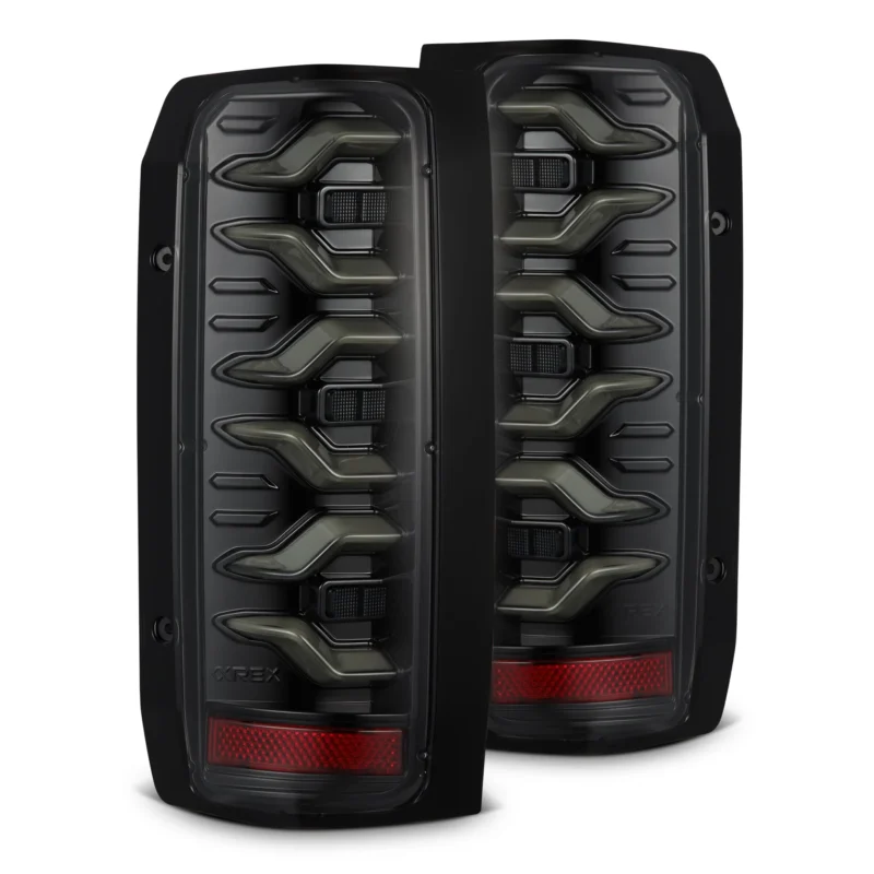 FITS 87-96 Ford F-Series/Bronco LUXX-Series LED Tail Lights Alpha-Black