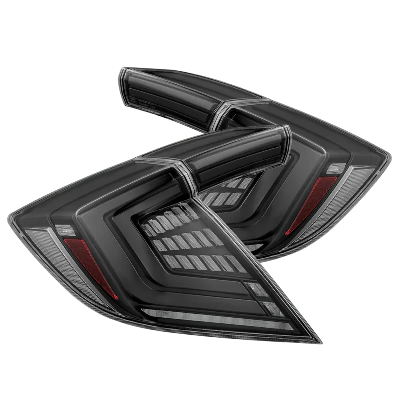 FITS 16-21 Honda Civic Hatchback NOVA-Series Prismatic LED Tail Lights Alpha-Black