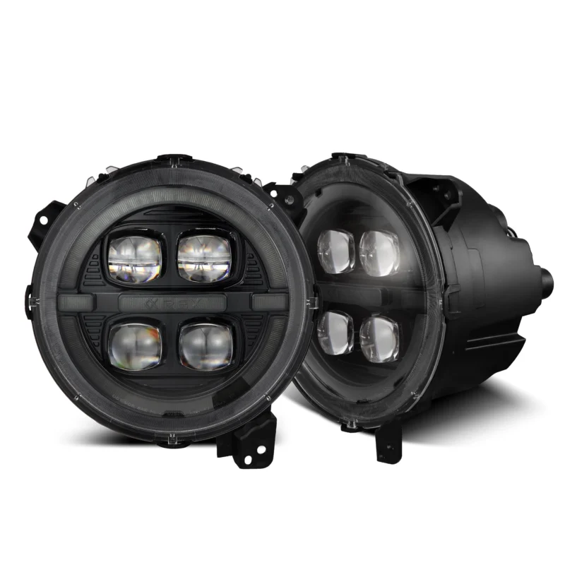 FITS 18-24 Jeep Wrangler JL/Gladiator JT NOVA-Series LED Projector Headlights Alpha-black