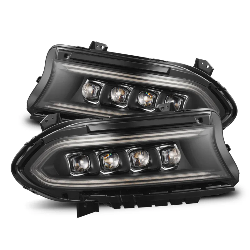 FITS 15-23 Dodge Charger NOVA-Series LED Projector Headlights Black