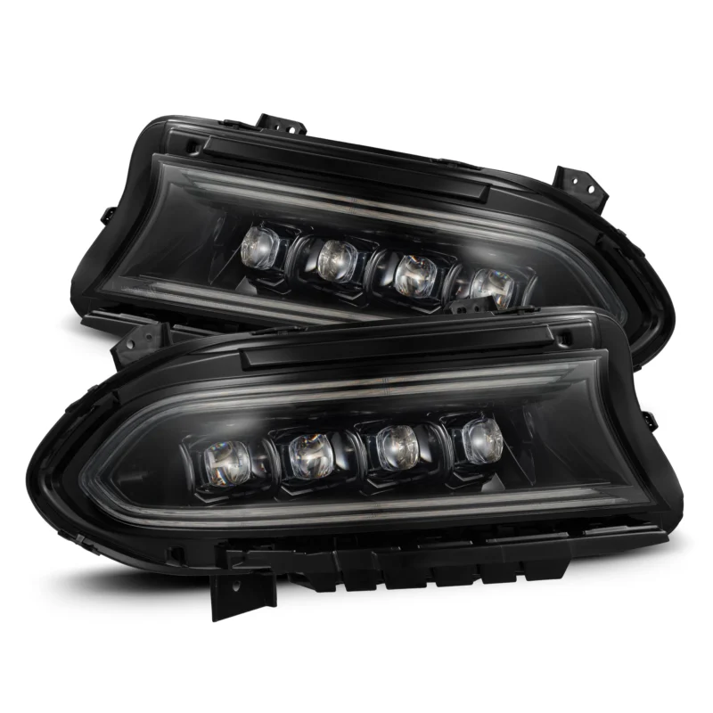 FITS 15-23 Dodge Charger NOVA-Series LED Projector Headlights Alpha-Black
