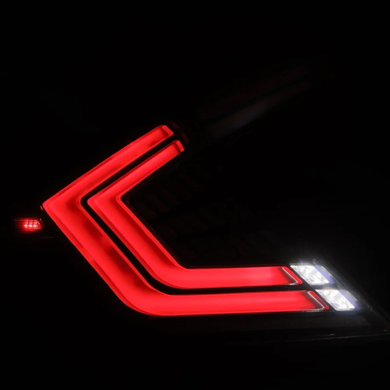 FITS 16-21 Honda Civic Hatchback NOVA-Series Prismatic LED Tail Lights Black Smoke - Image 11
