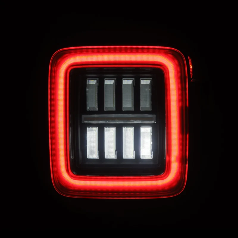 FITS 18-24 Jeep Wrangler JL NOVA-Series Prismatic LED Tail Lights Black-Red - Image 12
