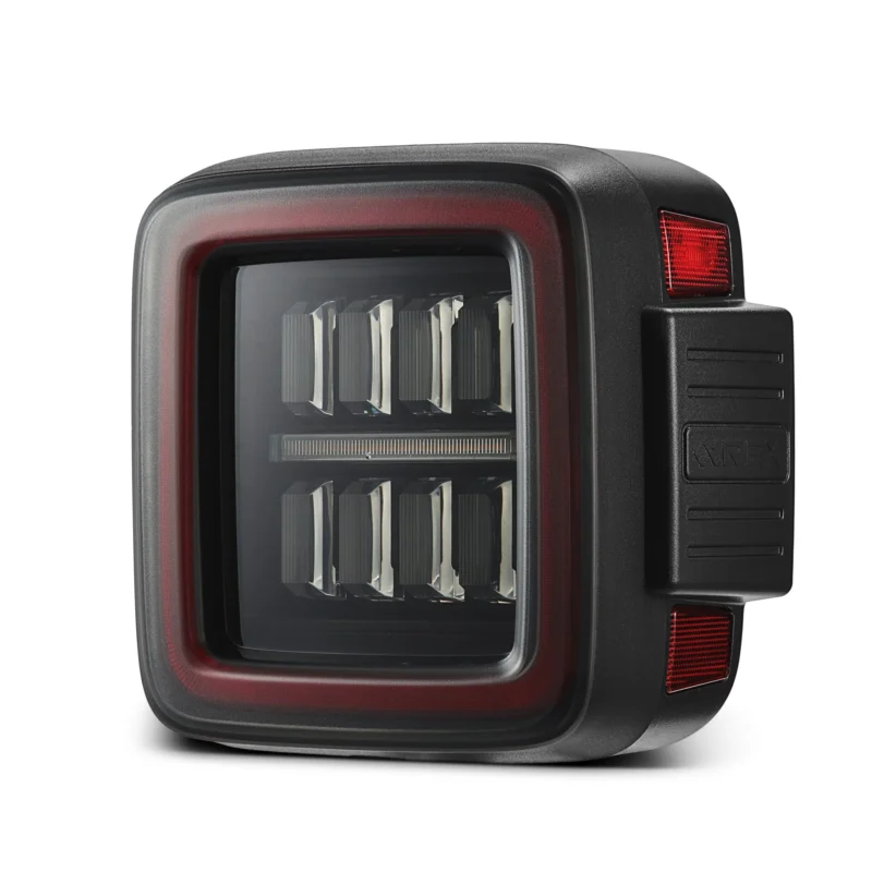 FITS 18-24 Jeep Wrangler JL NOVA-Series Prismatic LED Tail Lights Black-Red - Image 14