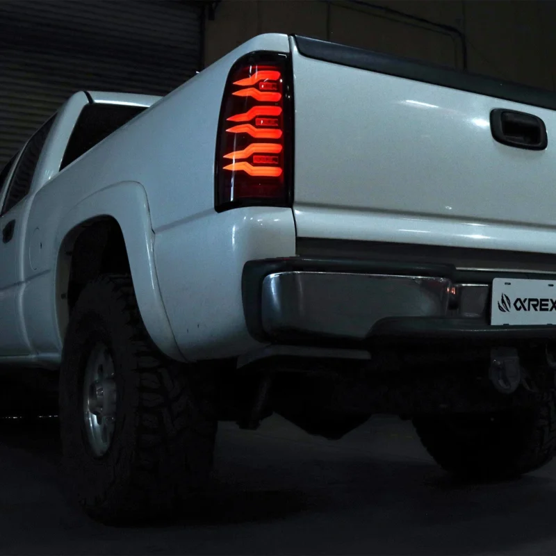 FITS 99-06 Chevrolet Silverado/99-06 GMC Sierra LUXX-Series LED Tail Lights Alpha-Black - Image 4