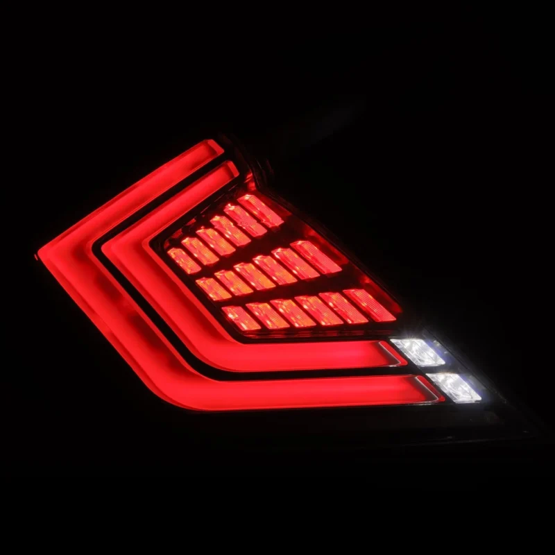 FITS 16-21 Honda Civic Hatchback NOVA-Series Prismatic LED Tail Lights Black Smoke - Image 5