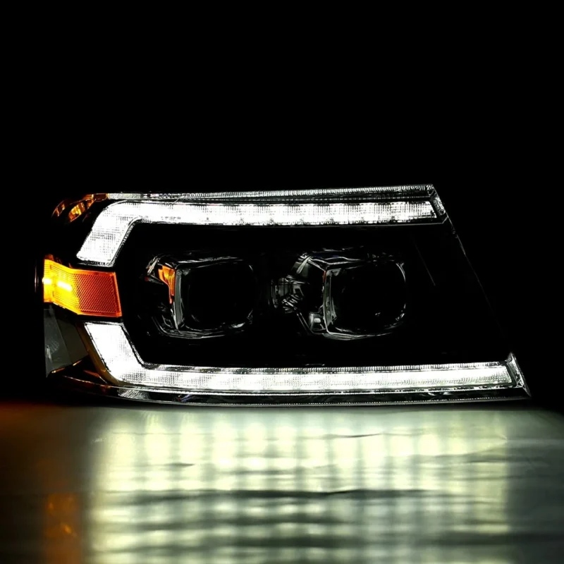 FITS 04-08 Ford F150 / 06-08 Lincoln Mark LT LUXX-Series LED Projector Headlights Black - Image 5