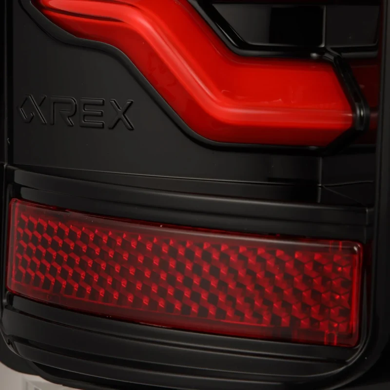 FITS 87-96 Ford F-Series/Bronco LUXX-Series LED Tail Lights Black Red - Image 7