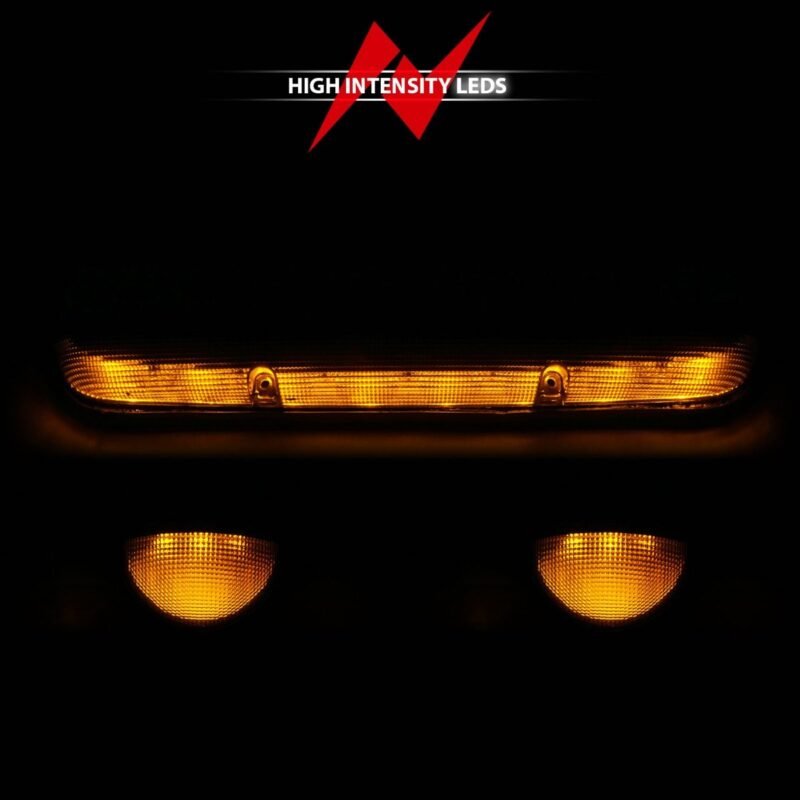 CHEVY SILVERADO / GMC SIERRA CLASSIC 02-07 LED AMBER CAB LIGHTS CHROME SMOKE LENS 3PC - Image 2