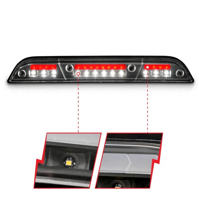 FORD F-150 15-23 / F-250/F-350/F-450 17-22 / RANGER 19-23 LED 3RD BRAKE LIGHT G2 BLACK CLEAR LENS - Image 4