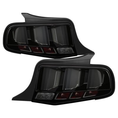 ( Spyder ) Fits Ford Mustang 10-12 Light Bar Sequential Turn Signal LED Tail Lights - Smoke