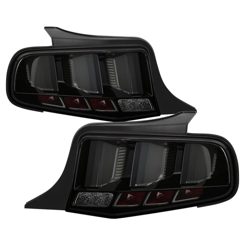 ( Spyder ) Fits Ford Mustang 10-12 Light Bar Sequential Turn Signal LED Tail Lights - Smoke