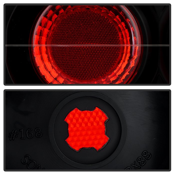 Fits Honda CRX 88-91 Euro Style Tail Lights - Black - Image 3