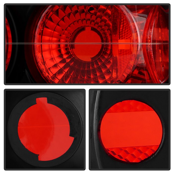Fits Honda CRX 88-91 Euro Style Tail Lights - Black - Image 4
