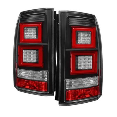 Fits Land Rover Discovery LR4 10-14 Light Bar LED Tail Lights - Black
