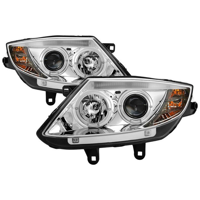( Spyder Signature ) Fits BMW Z4 03-08 Projector Headlights - Halogen Model Only ( Not Compatible With Xenon/HID Model ) - LED Halo - Chrome - High H1 (Included) - Low H7 (Not Included)