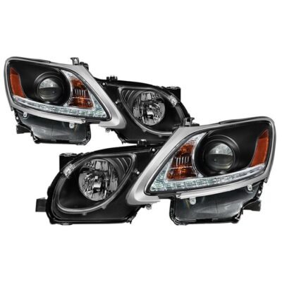 ( Spyder Signature ) Fits Lexus GS 300 / 350 / 450 / 460 2006-2011 Projector Headlights - Xenon/HID Model Only ( Not Compatible With Halogen Model ) - DRL LED - Black
