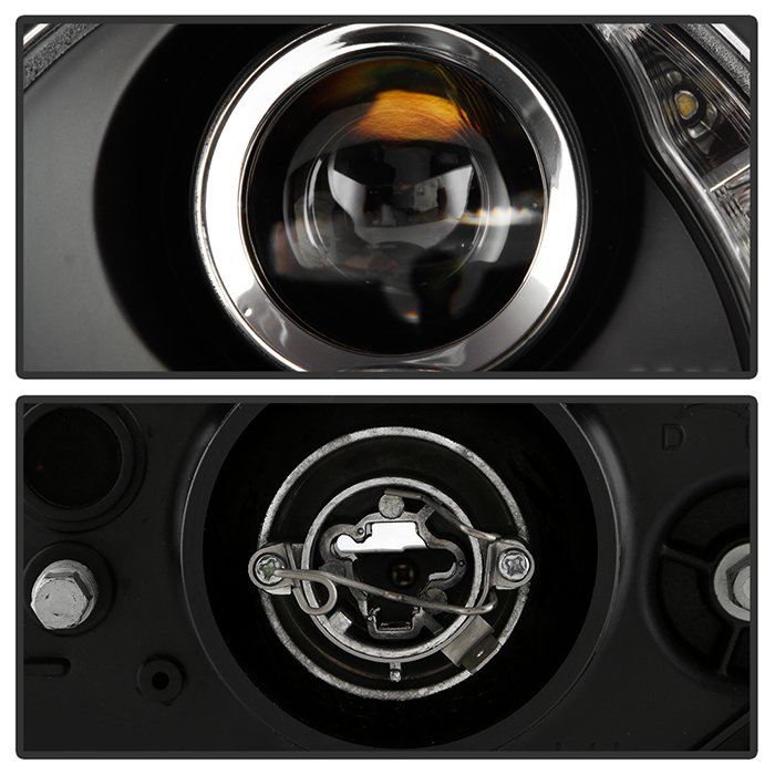 ( Spyder Signature ) Fits Mini Cooper 02-06 Projector Headlights (Halogen model only, not compatible with headlight washer) - DRL - Black - High H1 (Included) - Low H1 (Included) - Image 3