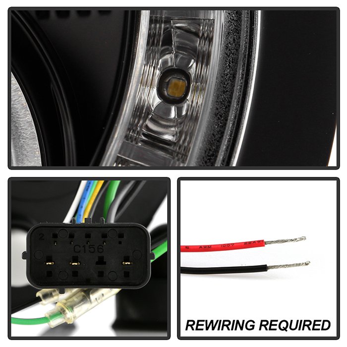 ( Spyder Signature ) Fits Mini Cooper 02-06 Projector Headlights (Halogen model only, not compatible with headlight washer) - DRL - Black - High H1 (Included) - Low H1 (Included) - Image 4