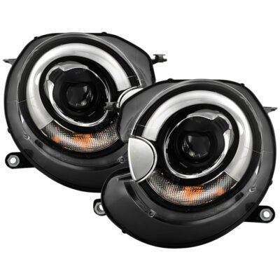 ( Spyder Signature ) Fits Mini Cooper 2007-2012 Projector Headlights - Halogen Model Only ( Not Compatible With Xenon/HID Model ) - DRL - Black