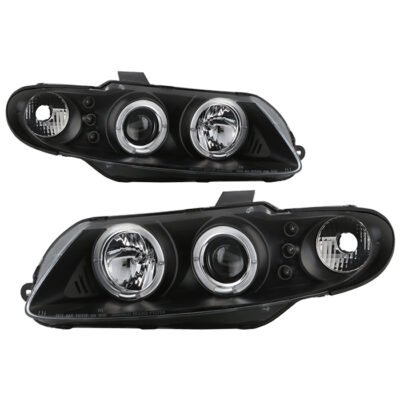 ( Spyder Signature ) Fits Pontiac GTO 04-06 Projector Headlights - LED Halo - LED ( Replaceable LEDs ) - Black - High H1 (Included) - Low H1 (Included)