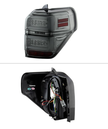 Fits 2023 Toyota 4Runner / Chrome / Smoke Sequential Fiber Optic LED Tail Lights - Image 4