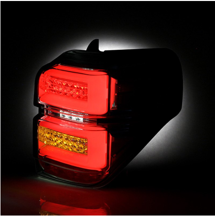 Fits 2023 Toyota 4Runner / Chrome / Smoke Sequential Fiber Optic LED Tail Lights - Image 3
