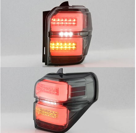 Fits 2023 Toyota 4Runner / Chrome / Smoke Sequential Fiber Optic LED Tail Lights - Image 2