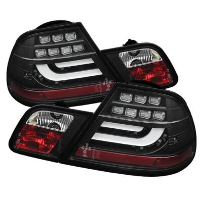 Fits BMW E46 00-03 2Dr Coupe ( Will Not Fit Convertible ) Light Bar LED Tail Lights - Black