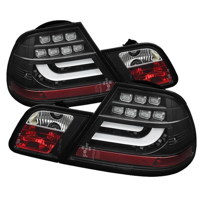 Fits BMW E46 00-03 2Dr Coupe ( Will Not Fit Convertible ) Light Bar LED Tail Lights - Black