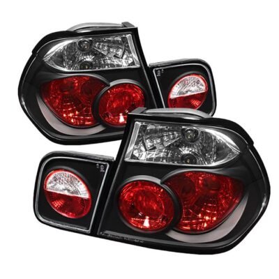 Fits BMW E46 3-Series 99-01 4Dr Euro Style Tail Lights- Black