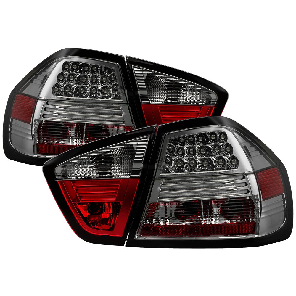 Fits BMW E90 3-Series 06-08 4Dr LED Tail Lights - Smoke