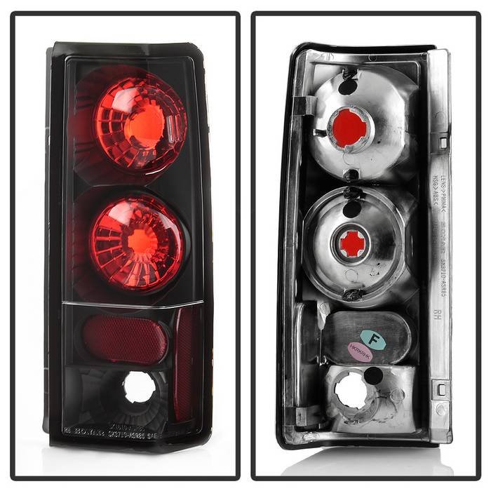 Fits Chevy Astro / Safari 85-05 Euro Style Tail Lights - Black - Image 2