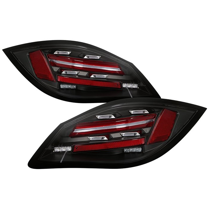 ( Spyder ) Fits Porsche Cayman / Boxster 987 2009-2012 LED Tail Lights - Sequential Signal - Black