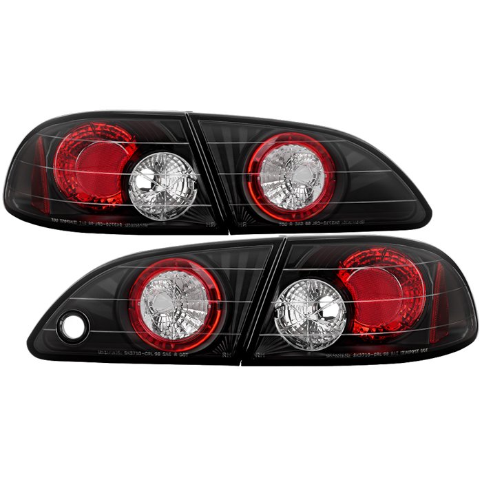 Fits Toyota Corolla 98-02 Euro Style Tail Lights - Black