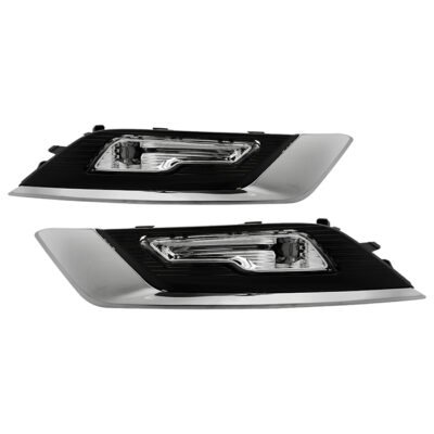 ( Spyder ) Fits Ford Fusion 2017-2018 OEM Full LED Fog Lights - With Switch - ( Bulbs Size - Build in LED ) - Clear