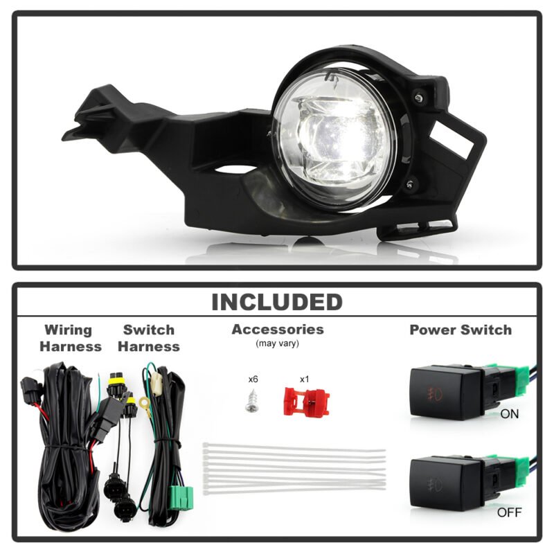 ( Spyder ) Fits Nissan Ariya 2022-2024 Full LED Fog Lights w/ Switch - ( Bulb Size - LED ) - Image 2