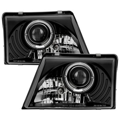 ( Spyder Signature ) Fits Ford Ranger 98-00 Projector Headlights - LED Halo - Black - High 9005 (Included) - Low H1 (Included)