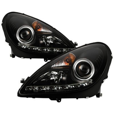 ( Spyder Signature ) Fits Mercedes Benz SLK 05-10 Projector Headlights - Xenon/HID Model Only ( Not Compatible With Halogen Model ) - DRL - Black - High H1 (Included) - Low D2R (Not Included)