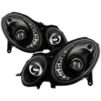 ( Spyder Signature ) Fits Mercedes Benz E-Class 03-06 Projector Headlights - Xenon/HID Model Only ( Not Compatible With Halogen Model ) - DRL- Black - High H7 (Included) - Low D2R (Not Included)