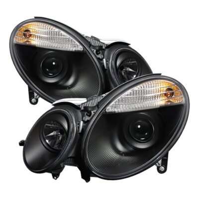 ( Spyder Signature ) Fits Mercedes Benz E-Class 07-09 Projector Headlights - Halogen Model Only ( Not Compatible With Xenon/HID Model ) - Black - High H7 (Included) - Low H7 (Included)