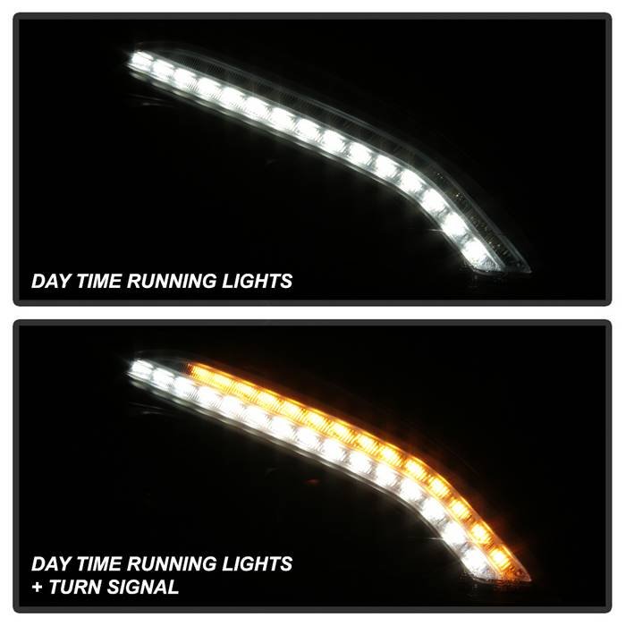 ( Spyder Signature ) Fits Mercedes Benz W221 S Class 07-09 Projector Headlights - Xenon/HID Model Only ( Not Compatible With Halogen Model ) - DRL LED - Black - Image 9