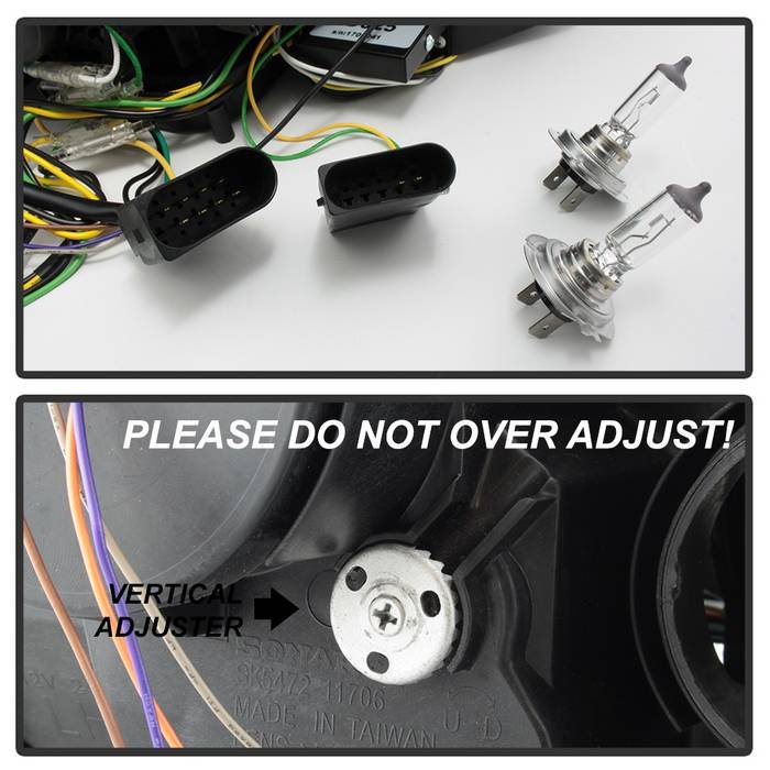 ( Spyder Signature ) Fits Mercedes Benz W221 S Class 07-09 Projector Headlights - Xenon/HID Model Only ( Not Compatible With Halogen Model ) - DRL LED - Black - Image 5