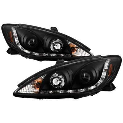 ( Spyder Signature ) Fits Toyota Camry 02-06 Projector Headlights - DRL - Black - High H1 (Included) - Low H1 (Included)