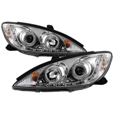 ( Spyder Signature ) Fits Toyota Camry 02-06 Projector Headlights - DRL - Chrome - High H1 (Included) - Low H1 (Included)