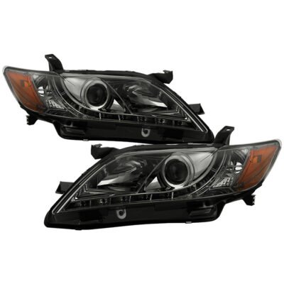 ( Spyder Signature ) Fits Toyota Camry 07-09 Projector Headlights - DRL - Smoke - High H1 (Included) - Low H7 (Included)