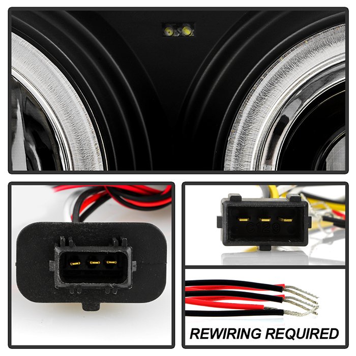 ( Spyder Signature ) Fits Volvo 850 93-97 Projector Headlights - LED Halo - Black - High H1 (Included) - Low H1 (Included) - Image 5