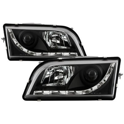 ( Spyder Signature ) Fits Volvo S40 97-03 Projector Headlights - DRL - Black - High H1 (Included) - Low H1 (Included)