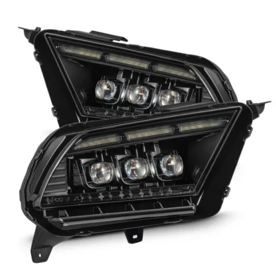 Fits 10-12 Ford Mustang MK II NOVA-Series LED Projector Headlights Alpha-Black