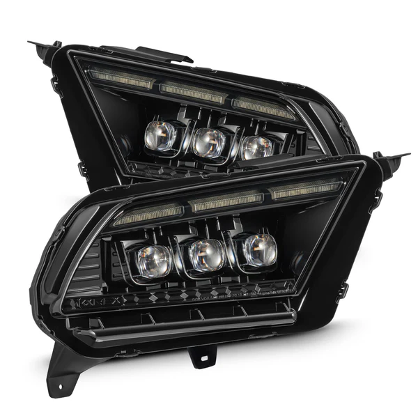 Fits 10-12 Ford Mustang MK II NOVA-Series LED Projector Headlights Alpha-Black